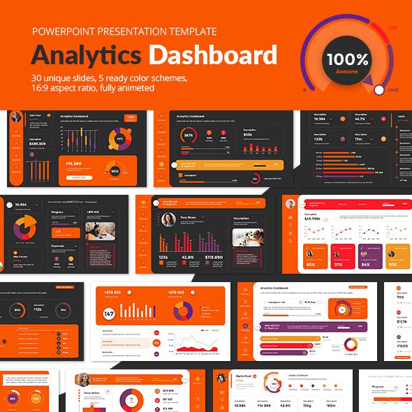 Analytics Dashboards PowerPoint Presentation Template